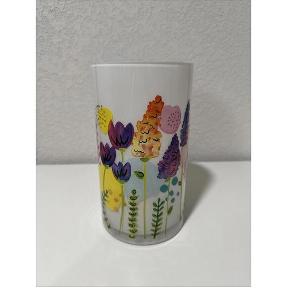Other - ProFliwers White Round Thick Class Floral Vase 8” Tall Good Condition Home Decor